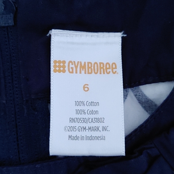 Gymboree navy white print sleeveless cotton dress size 6 - Picture 3 of 3